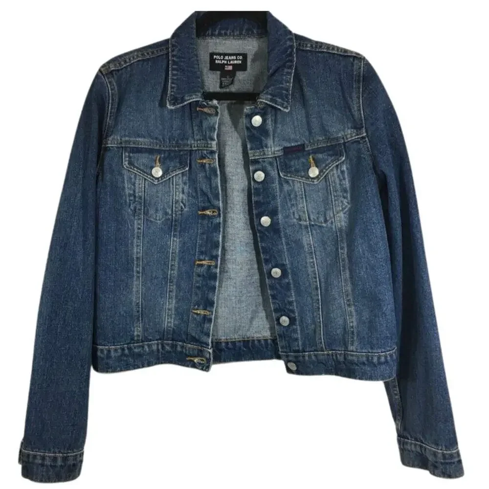 Ralph Lauren Vintage Cropped Truck Jean Jacket Size Small